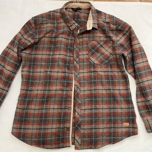 Outpost Makers Plaid Cotton Wool Blend Button Down Shirt